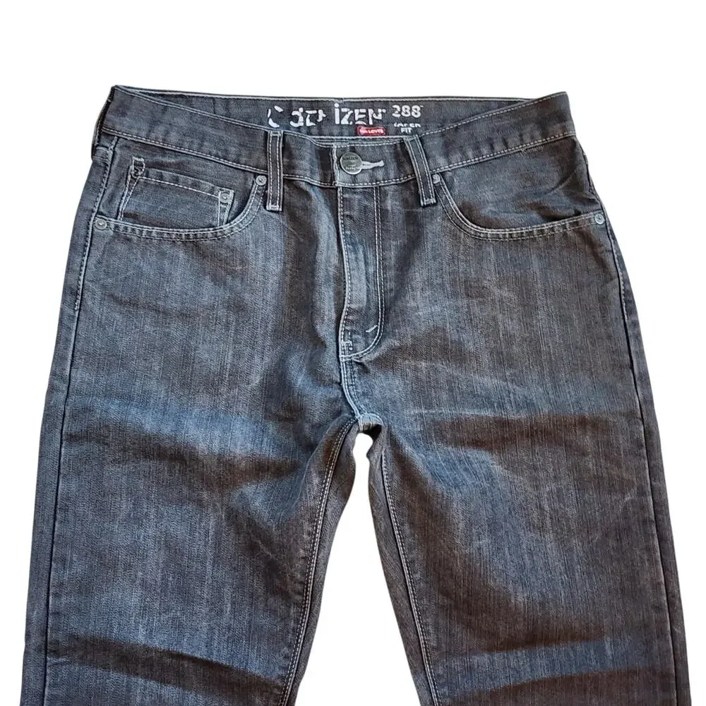 Denizen Levis Mens Tapered Fit Jeans Size 32 X 32 Gray Mid Rise